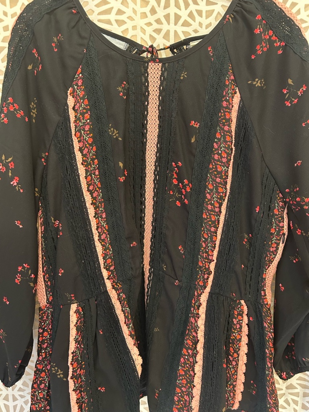 Anthropologie Seen Worn Kept Annemette Peplum Floral Blouse - Picture 5 of 16